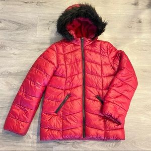 Children' Place Girl Puffy Winter Jacket - Size L (10-12)